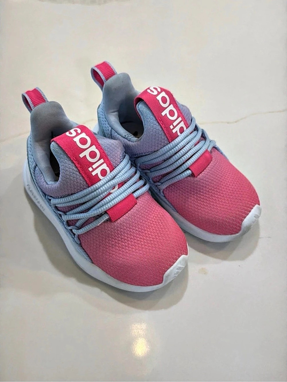 adidas Lite Racer Adapt 7.0 Kids Sneakers in Pink & Blue